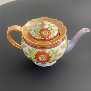 Vintage Japanese Lusterware Floral Tea 🫖 Pot